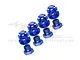 GPM Blue Aluminium 24mm Wheel Hexes & Locks Set MAKX010A-B
