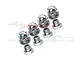 GPM Silver Aluminium 24mm Wheel Hexes & Locks Set MAKX010A-S