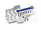 GPM Silver Aluminium Servo Mount w/ Blue Tie Rod & 25T Servo Horn TXM024N-S