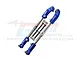 GPM Blue Aluminium & Stainless Steel Adjustable Front Steering Links 2Pcs MAK162SN-B