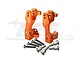 GPM Orange Aluminium Steering Hub Carriers (C-Hubs) 2Pcs SLA019A-OR