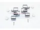GPM Grey Aluminium Steering Hubs 2Pcs MAK021-GS