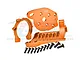 GPM Orange Aluminium Motor Mount Set TXMS018N-OR