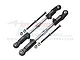 Two GPM Racing black aluminium adjustable camber links with silver turnbuckles, mounting screws, and nuts, displayed on a white background.