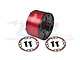 GPM Racing red aluminium and black steel differential case with gaskets and screws on a white background.