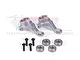 GPM Aluminium Steering Hubs 2Pcs - Silver BBX021-S