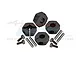 GPM Aluminium 12mm Clamp Wheel Hexes 4Pcs - Black XV2010-BK