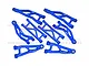 GPM Blue Aluminium Front & Rear Suspension Arms Set MGG4567-B
