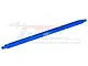 A long, blue anodized aluminium centre brace bar for RC cars, featuring the GPM Racing logo and 7075 marking.