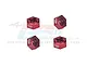 GPM Red Aluminium 12mm Wheel Hexes 4Pcs MGG010-R
