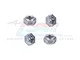 GPM Silver Aluminium 12mm Wheel Hexes 4Pcs MGG010-S