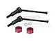GPM Carbon Steel Rear CVD Driveshafts 2Pcs w/ Red Aluminium Wheel Hexes MGG059RS-R