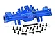 GPM Blue Aluminium Quick Release Front Differential/Axle Housing LMTM012-B