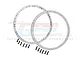 GPM Silver Aluminium Front Wheel Reinforcement Rings 2Pcs MX0505F-S