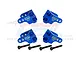 GPM Blue Aluminium Upper Shock Mounts 4Pcs LMTM2830-B
