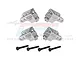 GPM Silver Aluminium Upper Shock Mounts 4Pcs LMTM2830-S