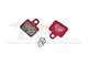 GPM Red Aluminium & Inlaid Friction Material Front Brake Pads 2Pcs MX035/SPN-R