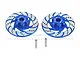 GPM Aluminium 17mm (+3mm) Splined Wheel Hexes with Brake Disks with Silver Lining 2Pcs - Blue UDR010DX+3N-B