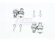 GPM Aluminium Magnetic Body Mount Kit - Grey Silver TRX4T201FRA-GS