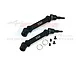 Two black GPM Racing CVD driveshafts for RC cars, shown with included screws and rings against a white background.