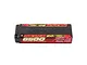 Gens Ace Redline 2.0 6500mAh 140C 7.6V HV LiPo battery in a black hard case with red and yellow branding.