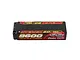 Gens Ace Redline 2.0 7.6V 9600mAh 140C HV Short Hard Case LiPo battery with black casing and red and yellow branding.