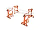 Yeah Racing 1/10 scale orange aluminium setup system tool for RC cars on a white background.