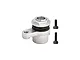 A silver GPM Racing 25T aluminium servo horn with a built-in servo saver mechanism and two small black mounting screws.