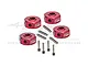 GPM Red Aluminium 12mm Wheel Hexes 4Pcs w/ Screw Pins LMTM010-R