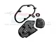 GPM black aluminium transmission housing set including three main housing components and one ball bearing.