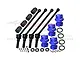 GPM 110mm Medium Carbon Steel Front & Rear CVD Shaft 4Pcs w/ Blue Aluminium Wheel Lock & Hex Claw Set TXMW110FRSN-B