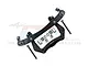GPM Racing black aluminium and carbon fibre front shock tower with body post mounts for RC cars.