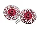 GPM Aluminium 12mm (+2mm) Brake Disc Wheel Hexes 2Pcs - Red/Silver RUS4010DX+2-R