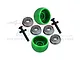 GPM 1/4 Lean Bar Wheels w/ Flanged Metal Shielded Bearings Set - Green MX040-G