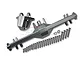 GPM Racing aluminium rear differential and axle housing set in grey silver for RC cars, including mounting hardware.