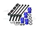GPM 88mm Carbon Steel Front & Rear CVD Shafts w/ Aluminium Wheel Lock & Hex Claw Set - Blue TS088FRS-B