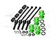GPM 88mm Carbon Steel Front & Rear CVD Shafts w/ Aluminium Wheel Lock & Hex Claw Set - Green TS088FRS-G