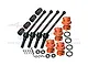 GPM 88mm Carbon Steel Front & Rear CVD Shafts w/ Aluminium Wheel Lock & Hex Claw Set - Orange TS088FRS-OR
