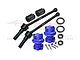 GPM 88mm Carbon Steel Front/Rear CVD Shafts w/ Aluminium Wheel Lock & Hex Claw Set - Blue TS088F/RS-B