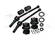 GPM Racing black carbon steel CVD shafts, aluminium wheel hexes, and bearings set for RC cars.