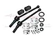 GPM Racing 88mm carbon steel CVD shafts with silver aluminium wheel hexes, bearings, and hardware set.