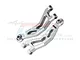 A pair of silver GPM Racing aluminium front upper suspension arms for RC cars, featuring a lightweight design with 7075 alloy branding.