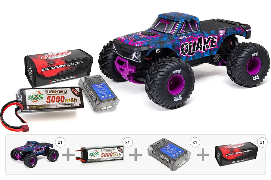ARRMA Quake 223S BLX DSC RC Monster Truck - Brushless Essentials Pack image 136404