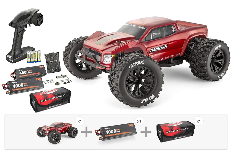 Atrek Ambush Pro RC Monster Truck - Brushless Speed Performance Pack image 139786