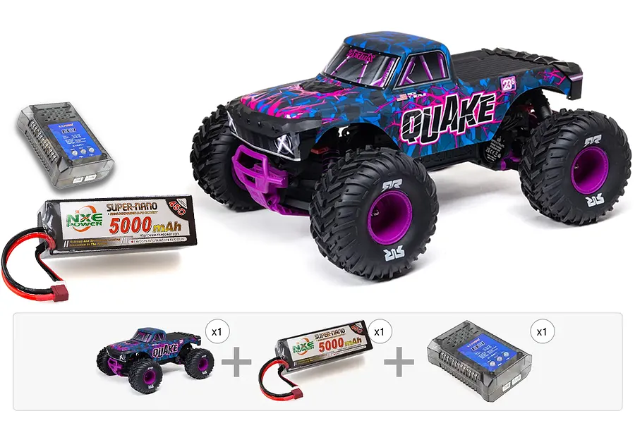 ARRMA Quake 223S BLX DSC RC Monster Truck - Brushless Essentials Pack image 140849