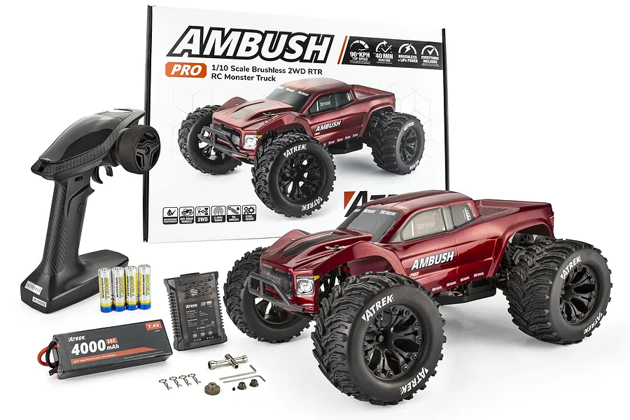 Atrek Ambush Pro RC Monster Truck - Brushless Speed Performance Pack image 141272