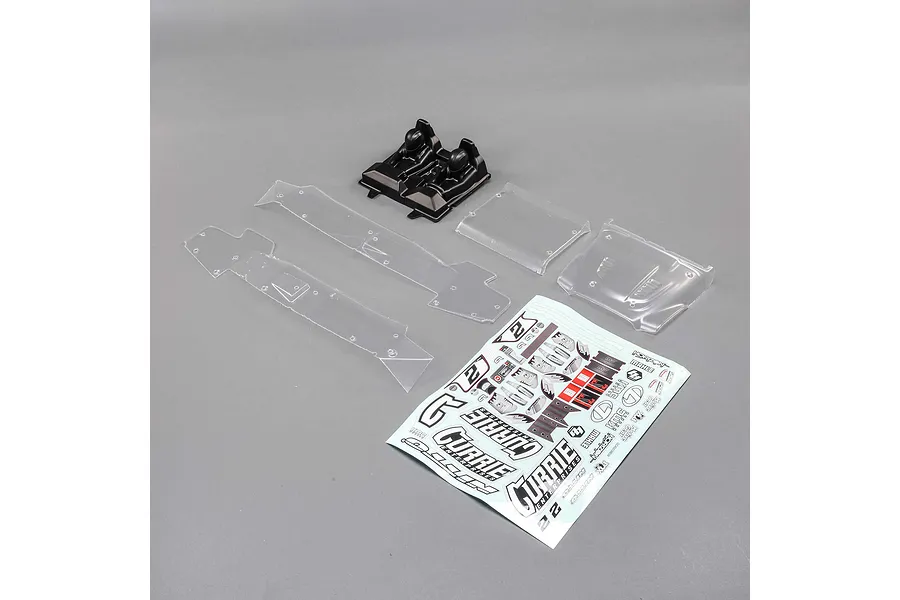 Losi 1/10 Body Panels And Driver Set - Clear/Black image 100137