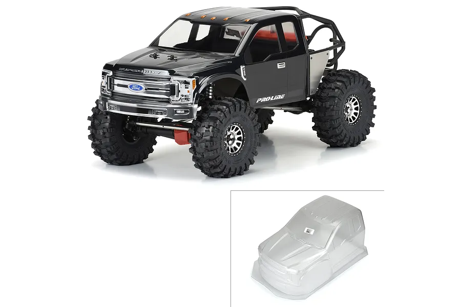 Pro-Line 1/6 2017 Ford F-250 Super Duty Cab-Only Unpainted Body Shell - Clear image 100218