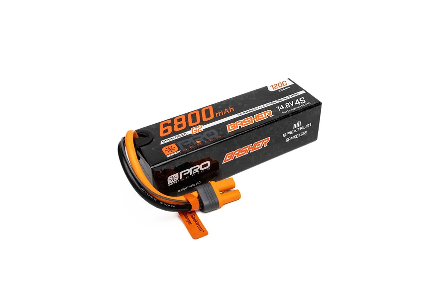 Spektrum 14.8V 6800mAh 120C Hard Case LiPo G2 Battery image 100292