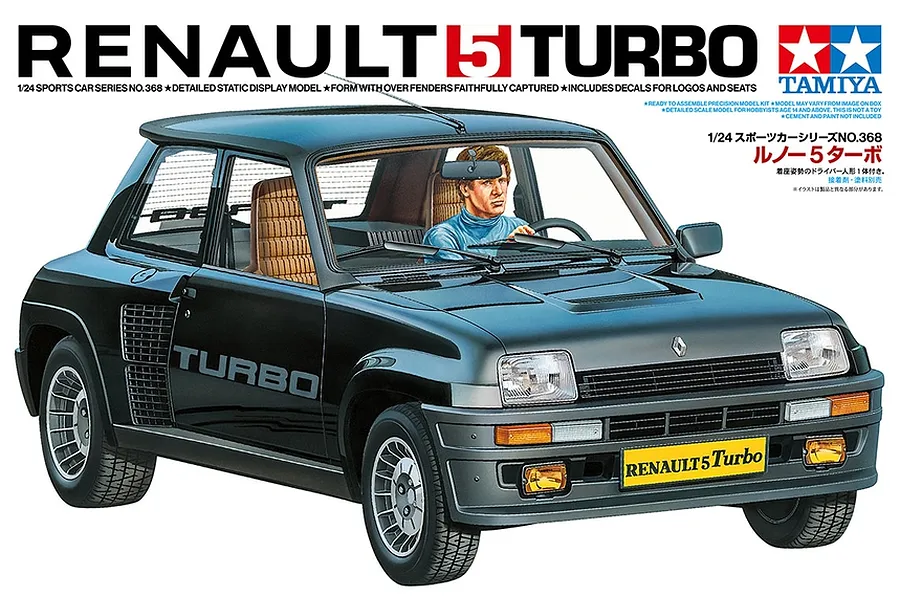Tamiya 1/24 Renault 5 Turbo Scaled Plastic Model Kit image 100390
